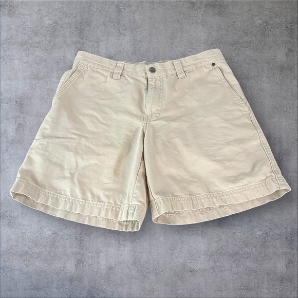 Columbia Other - Columbia Sportswear Shorts Mens Size 32 Flat Front Pockets Khaki Cotton (467)